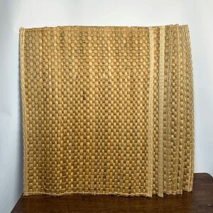 Set of 6 Placemats Woven Straw 18x13"